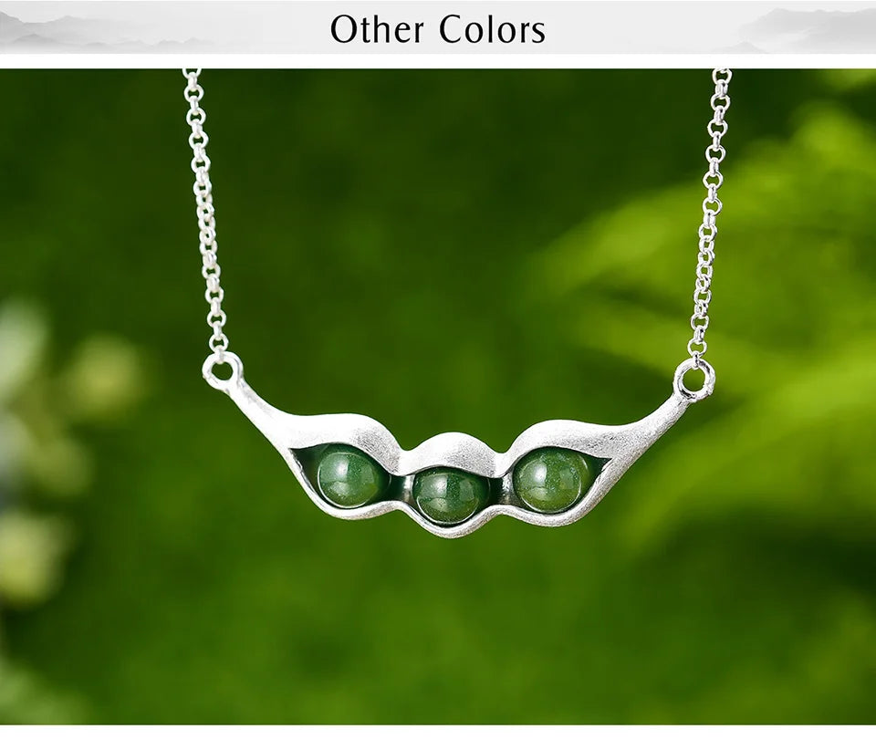 Natural Aventurine Necklace 925 Sterling Silver Gold Plated Handmade Jewelry