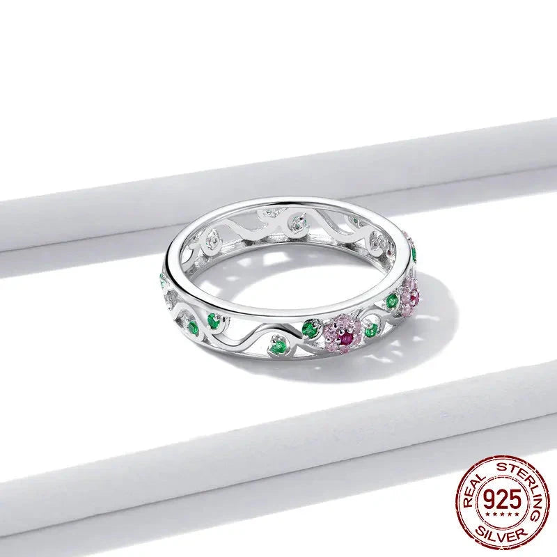 925 Sterling Silver Secret Garden  Ring – Elegant Nature‑Inspired Jewelry for Women