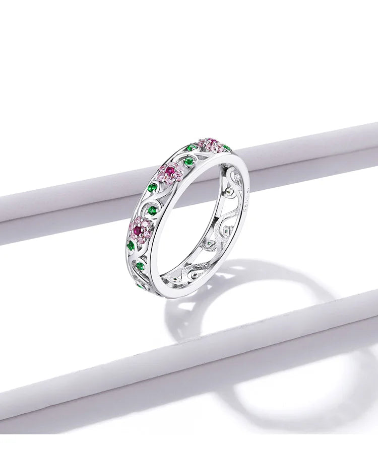 925 Sterling Silver Secret Garden  Ring – Elegant Nature‑Inspired Jewelry for Women
