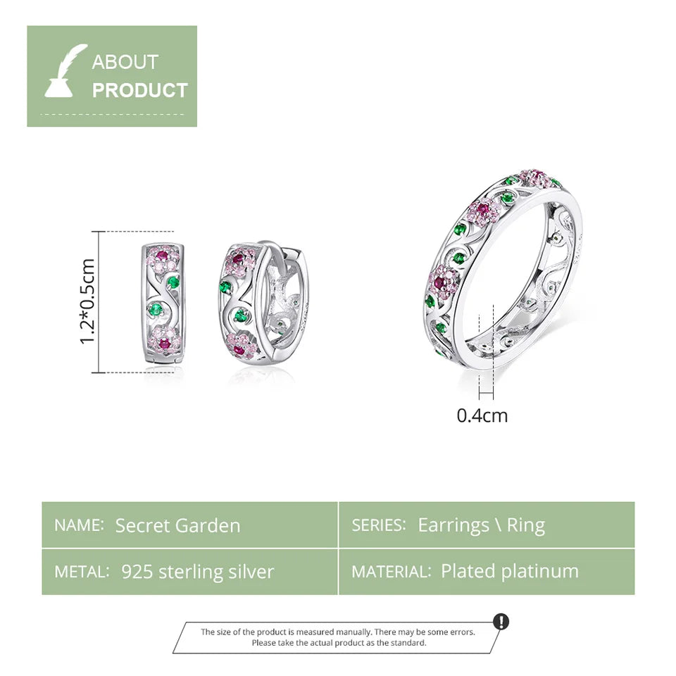 925 Sterling Silver Secret Garden  Ring – Elegant Nature‑Inspired Jewelry for Women