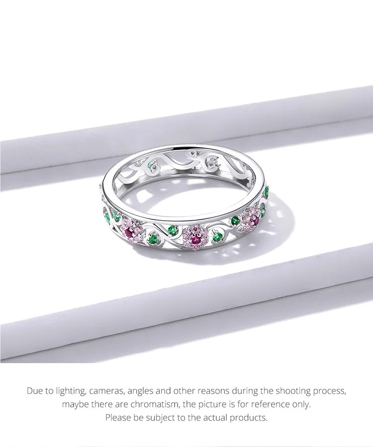 925 Sterling Silver Secret Garden  Ring – Elegant Nature‑Inspired Jewelry for Women