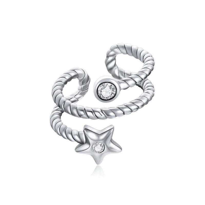 925 sterling silver clip earrings with sparkling zircon stones in gold and silver finishes, elegant jewelry for women