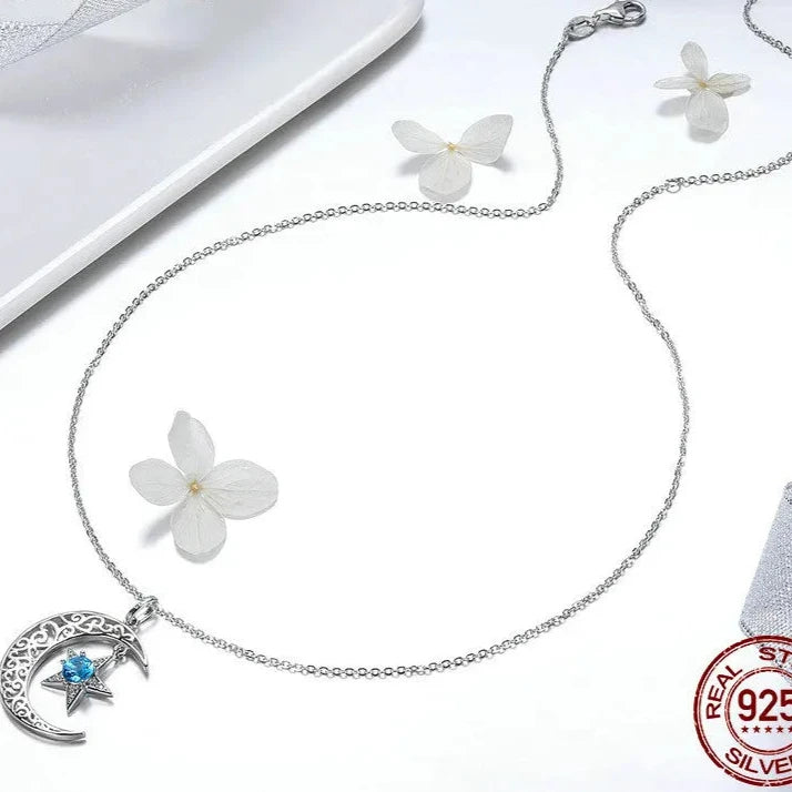 Celestial Glow Jewelry Necklace – Real 925 Sterling Silver,  with ZC
