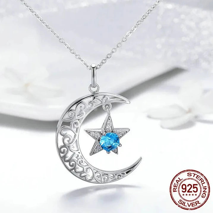 Celestial Glow Jewelry Necklace – Real 925 Sterling Silver,  with ZC