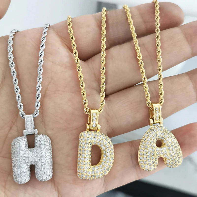 Initial Charm A-Z Letters jewelry Necklace