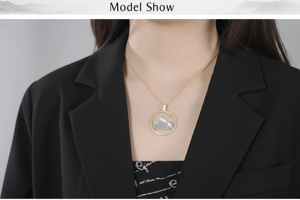 Handcrafted Raw Stone Pendant in Solid 925 Sterling Silver – Bird Whisper Luxury Design