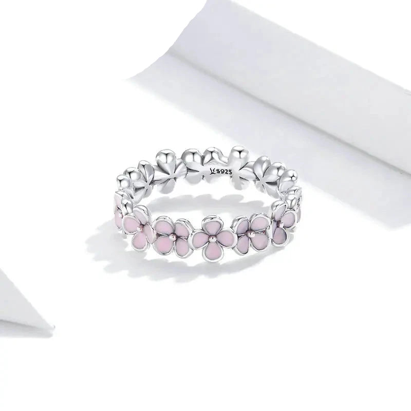 925 Sterling Silver Floral jewelry Ring