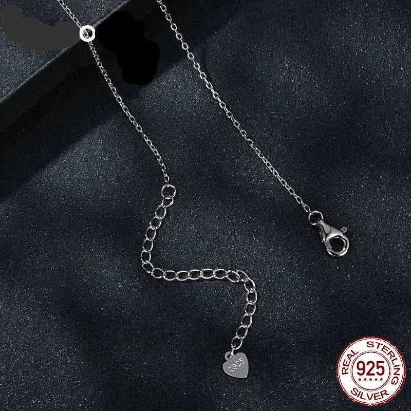 Grown Diamond Moissanite D Color Pendant Necklace - 925 Sterling Silver