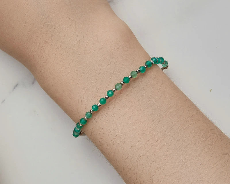 Silver 925 jewelry Bracelet with Crystal Glass Stones
