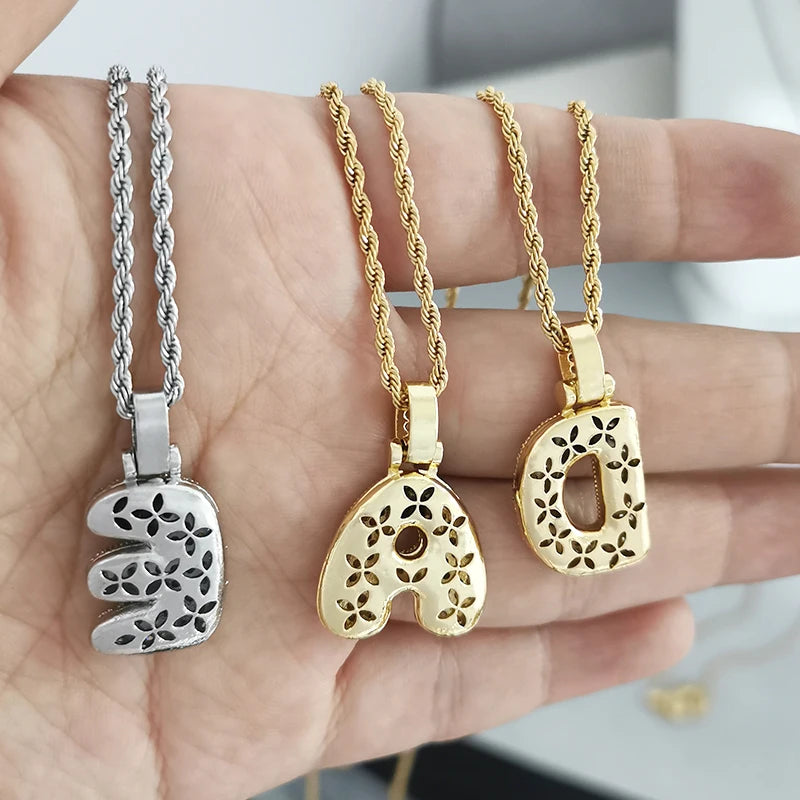Initial Charm A-Z Letters jewelry Necklace