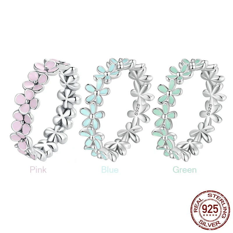 925 Sterling Silver Floral jewelry Ring